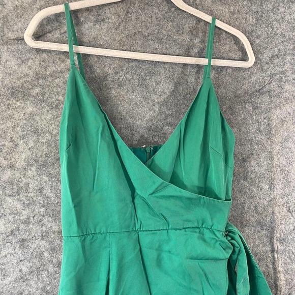 Lovers and Friends Dress Small Green Wrap V-Neck Sleeveless High Low Midi Orchid - Picture 6 of 16